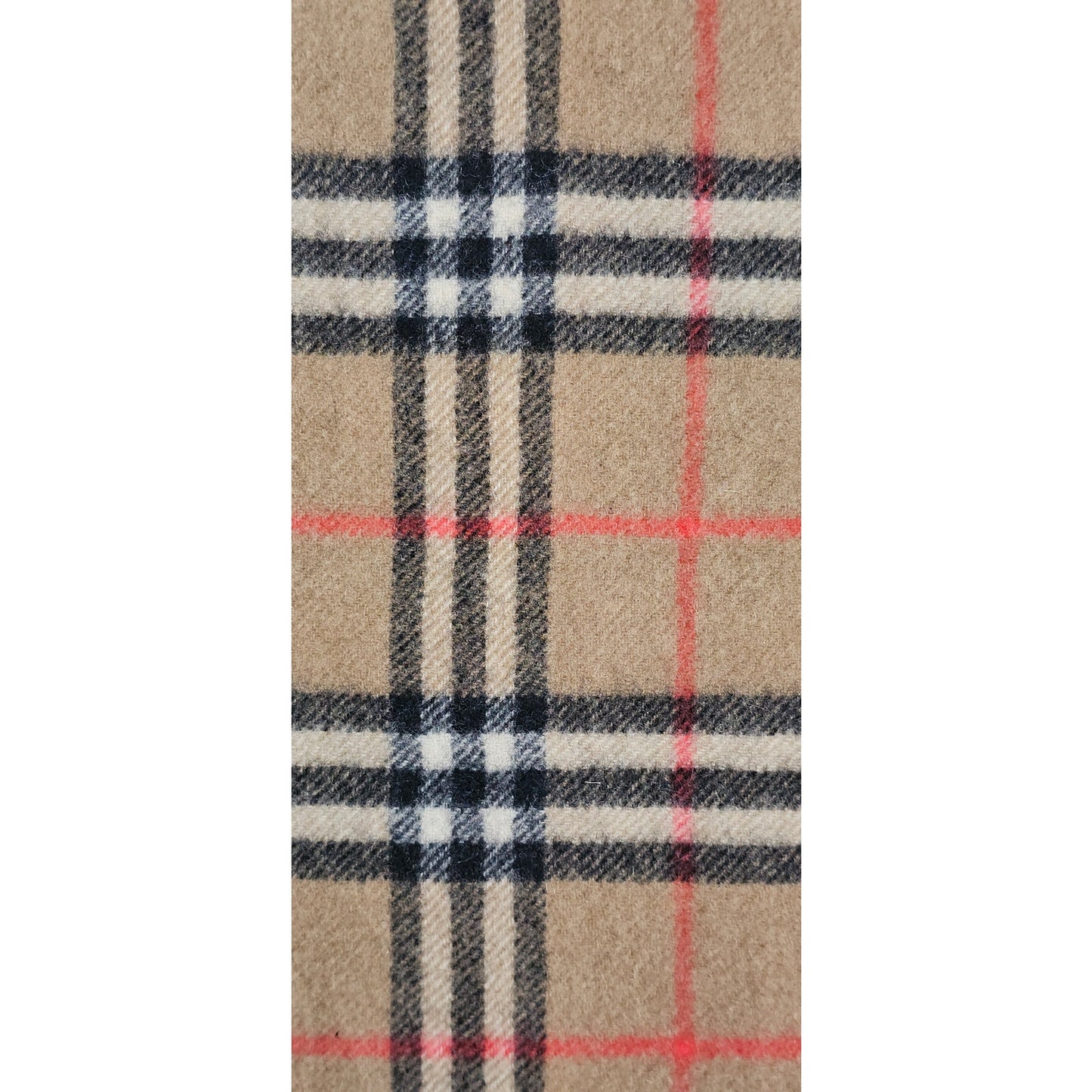 BURBERRYs of London 100% Cashmere Scarf Shawl Nova Check Beige Vintage Made in England