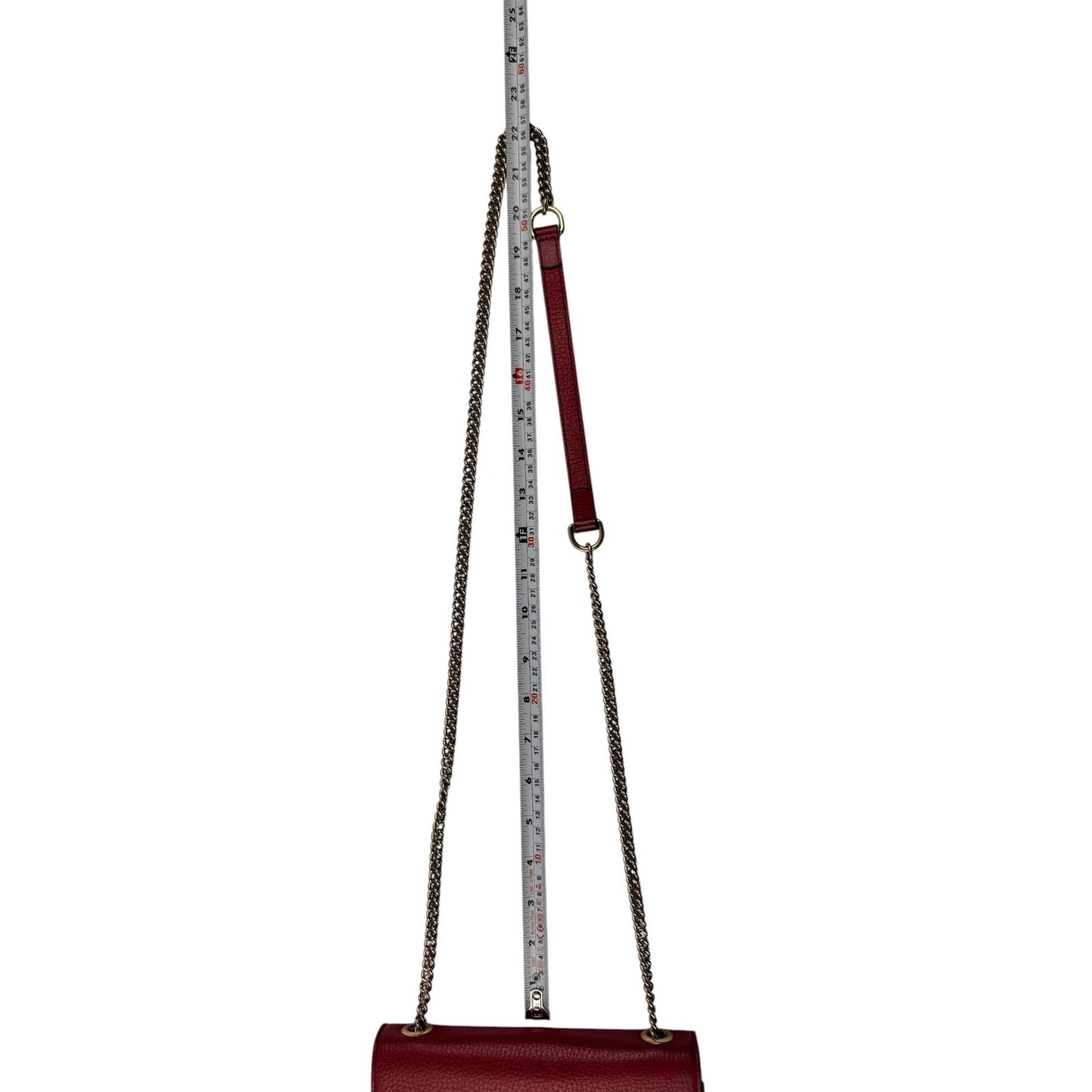 Gucci Interlocking G Leather Shoulder Bag Red