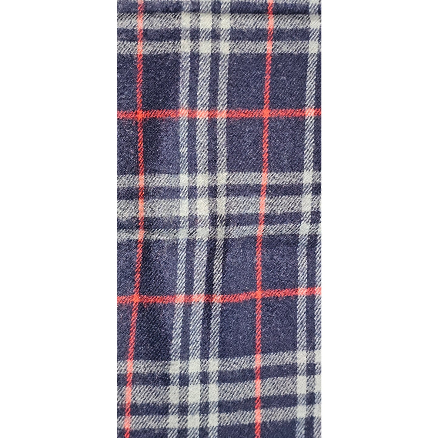 BURBERRYs of London 100% Lambswool Blue & Red Scarf Nova Check Vintage Made In England