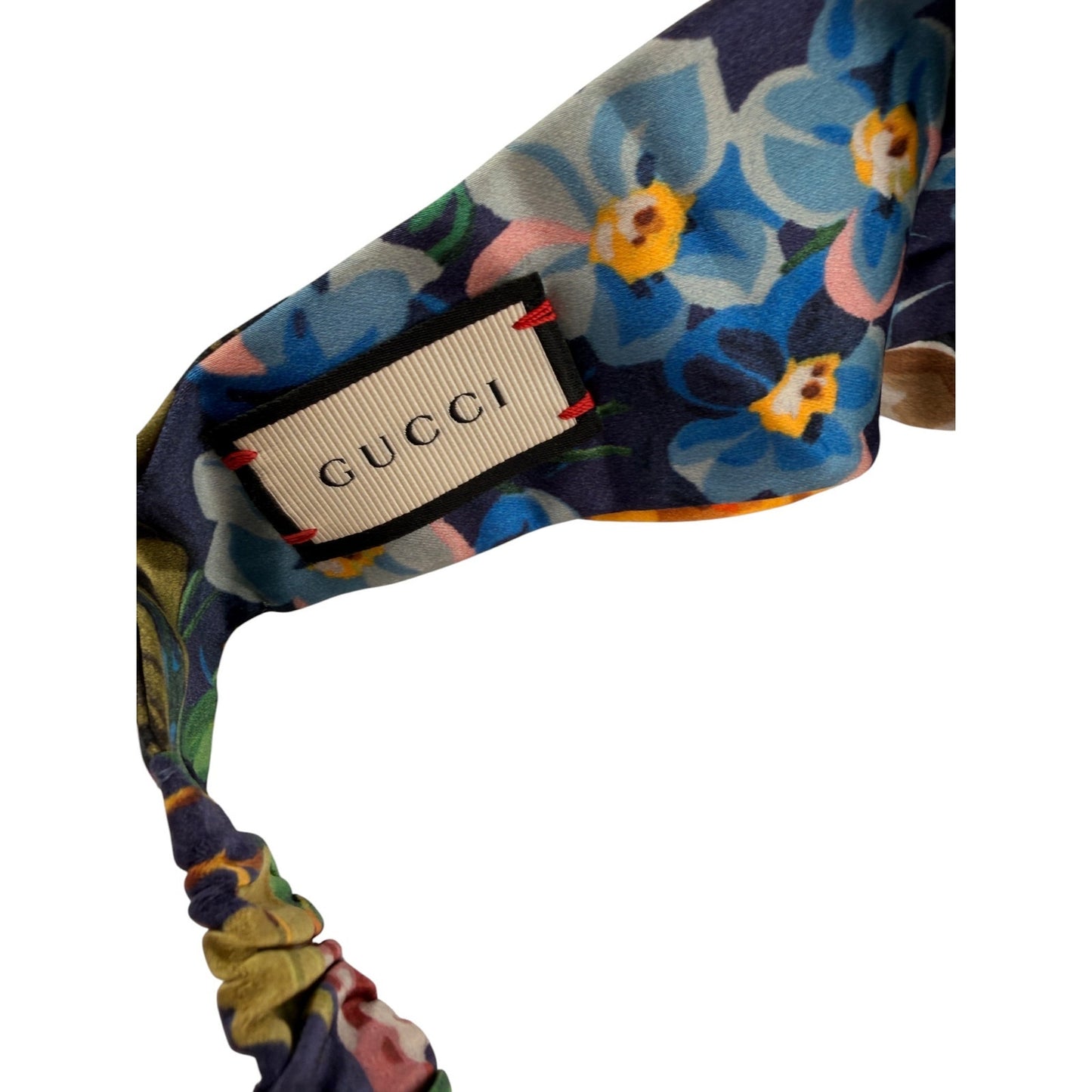 Gucci Silk Flora/Blooms Headband NWT Blue