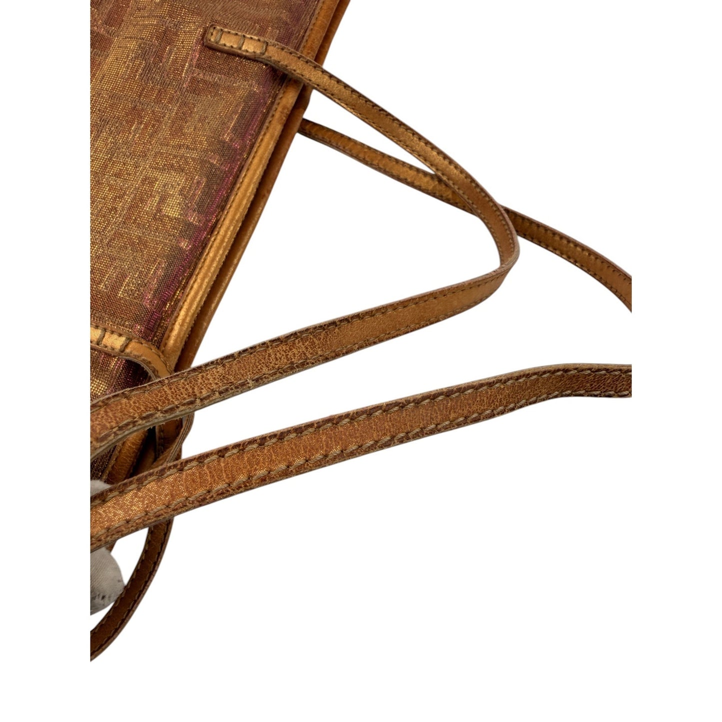 FENDI Metallic Lurex Zucca Roll Shopping Tote