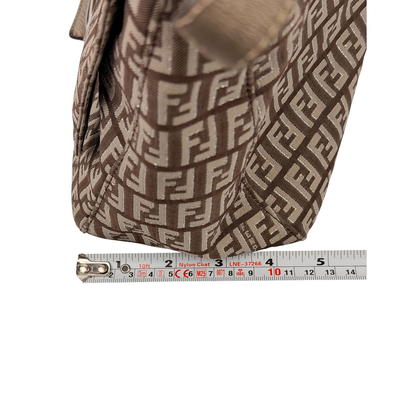 Fendi Beige/Brown Zucchino Fabric and Leather Mama Baguette Bag