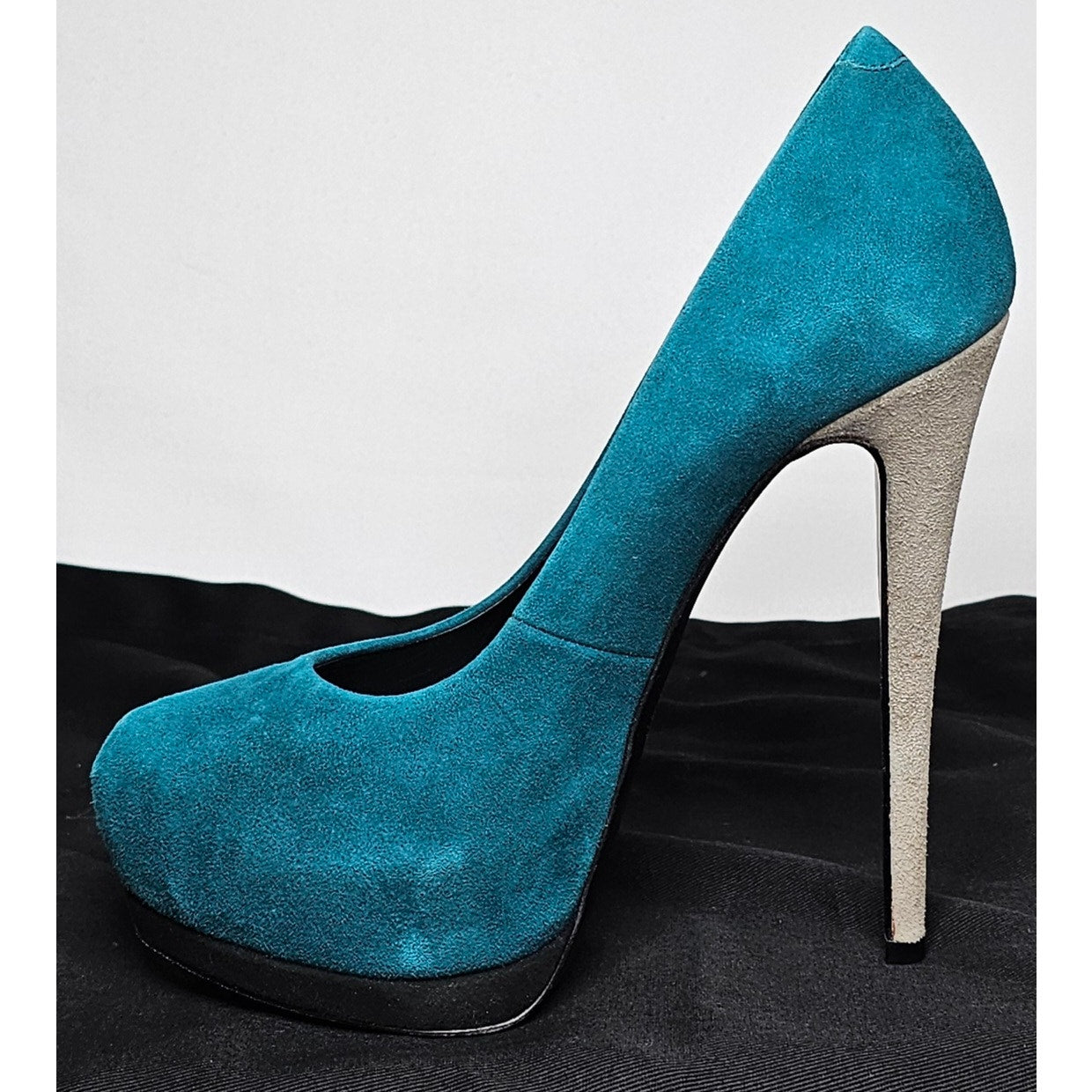 Giuseppe Zanotti Tricolor Suede Nana Platform Pumps.