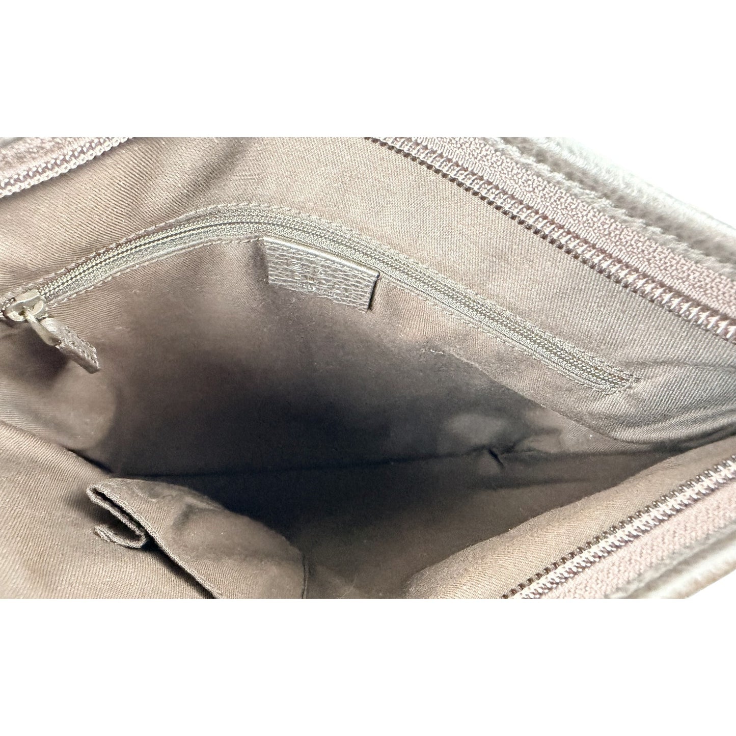 Gucci Monogram Jolicoeur Charm Messenger Crossbody brown bag