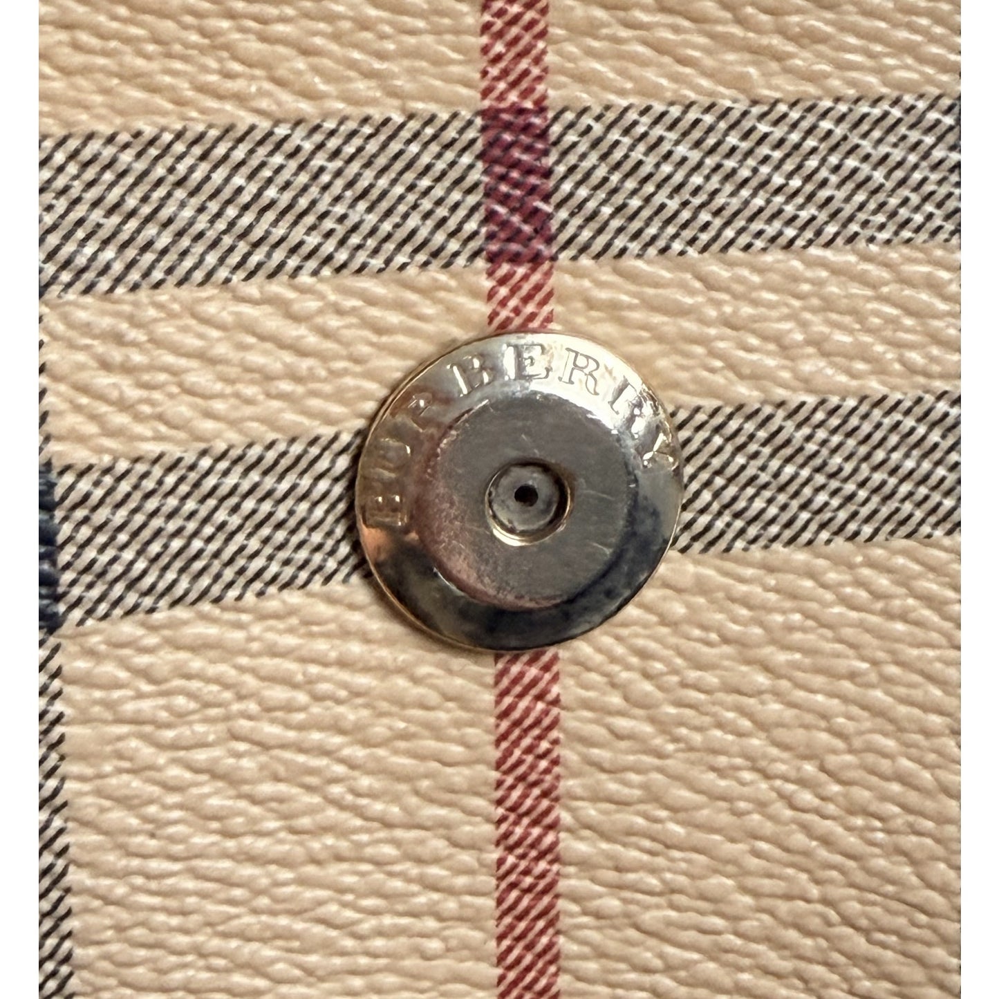 Burberry Burberry Haymarket Check Gold Coated Canvas Shoulder Bag
