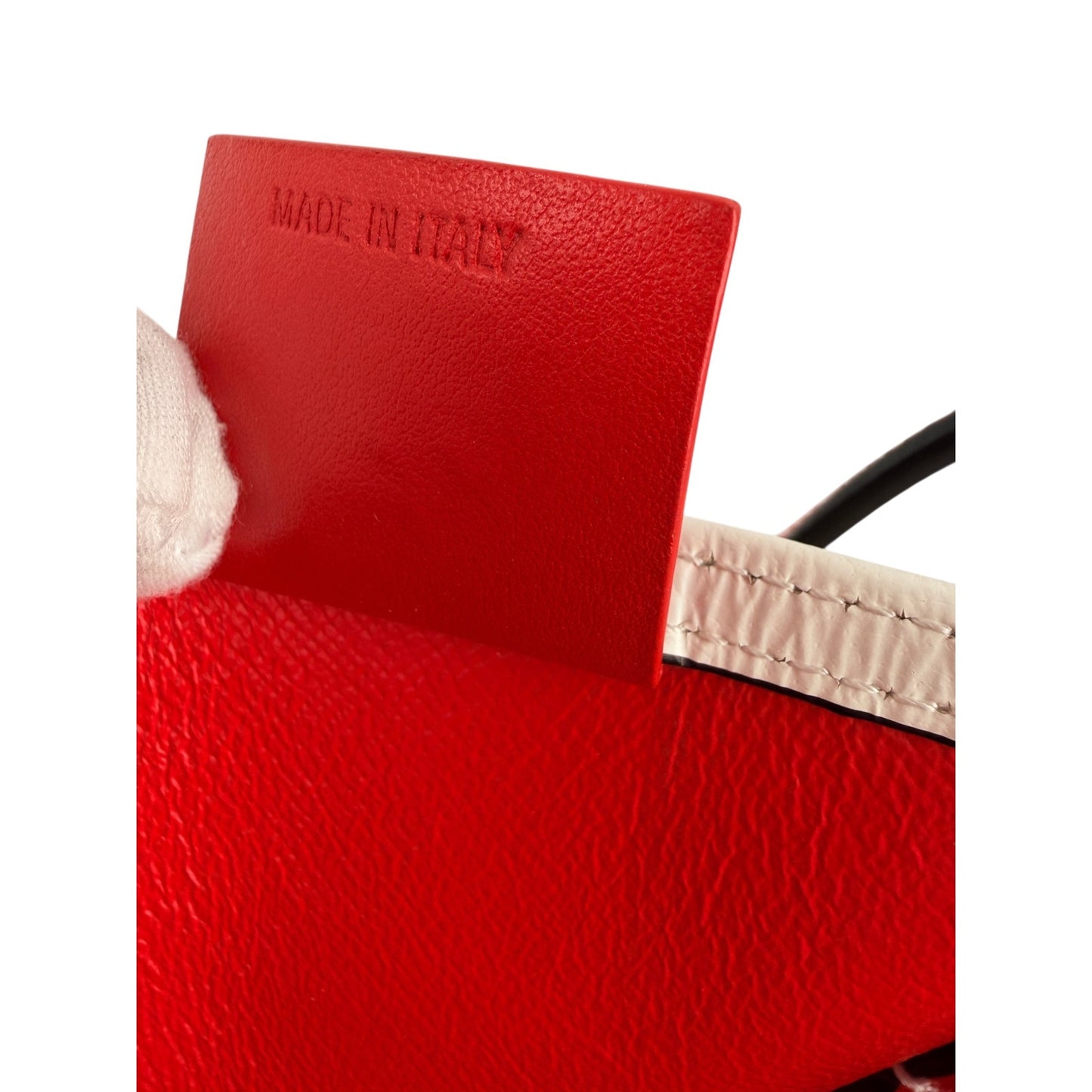 Christian Louboutin Calfskin Degrade Leopard Print Spikes East West Cabata Tote White Multi