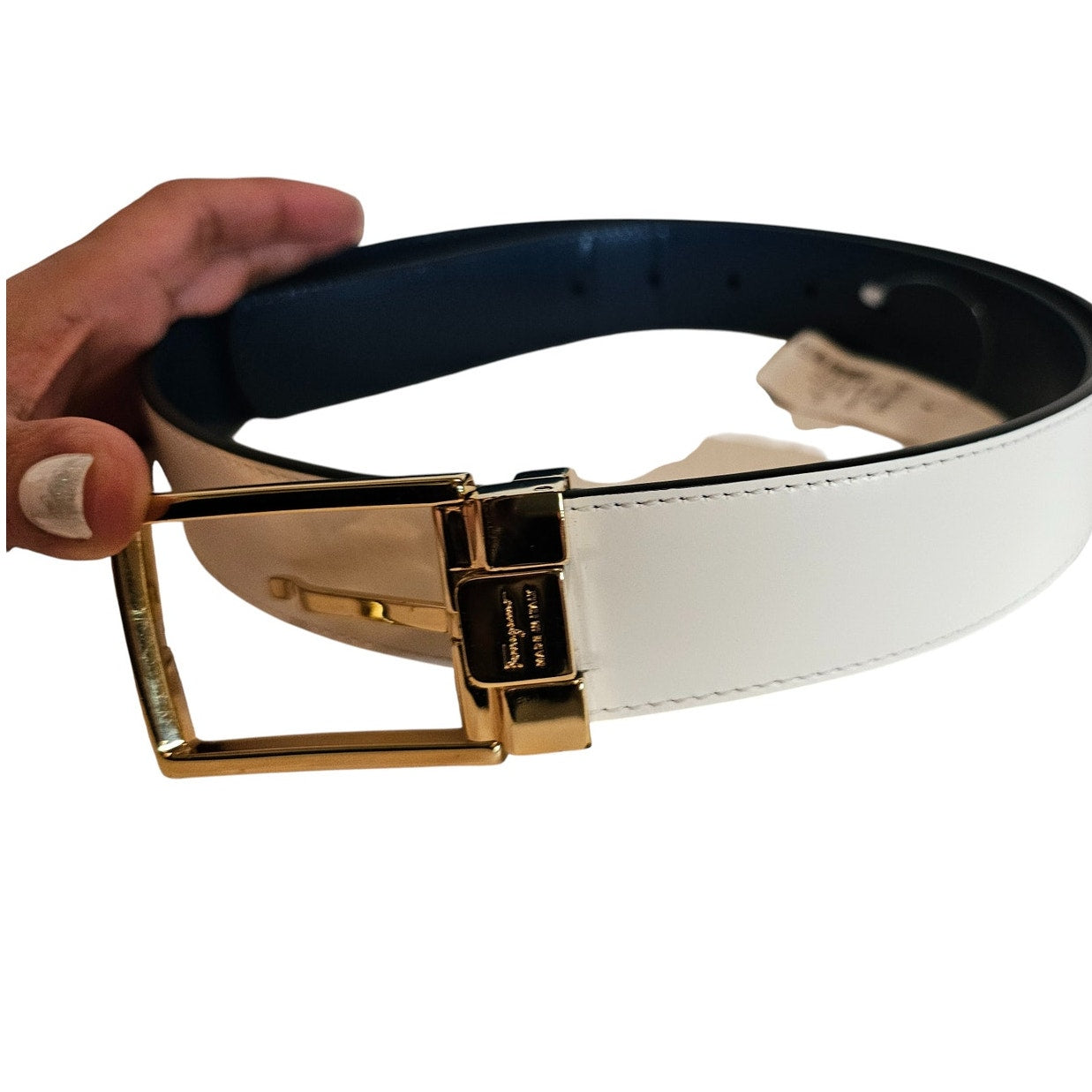 Ferragamo Reversible and adjustable Gancini belt