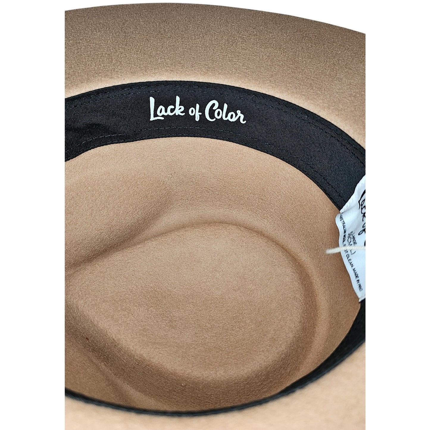 Lack of Color The Mirage Fedora Hat in a tan color with a tonal suede band