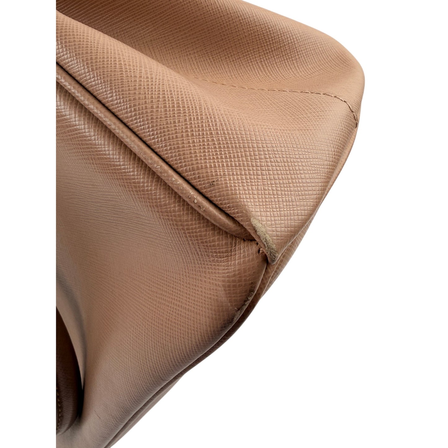 Prada  Nude/Pink Saffiano Leather Galleria Double Zip