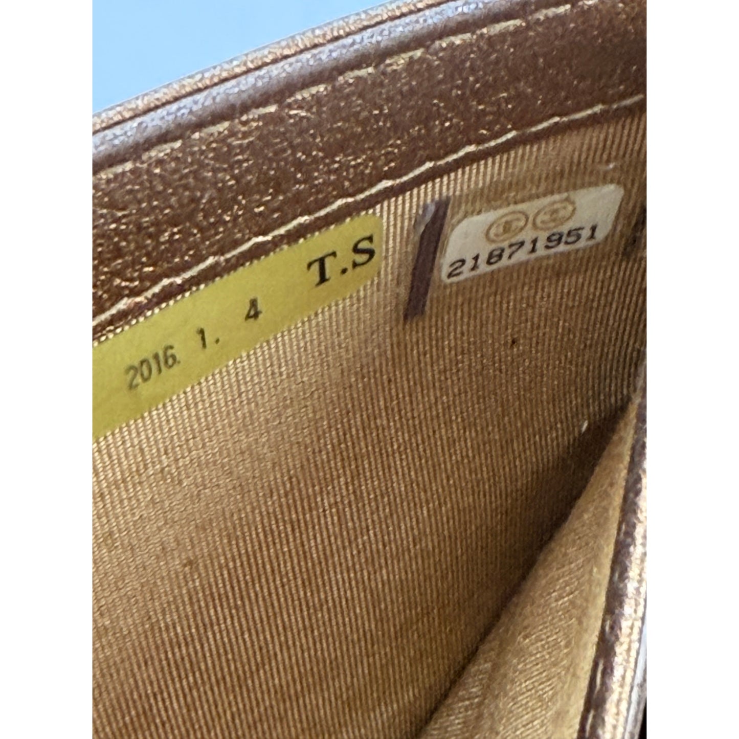 CHANEL Coco Mark Gold Matelasse Flap Wallet