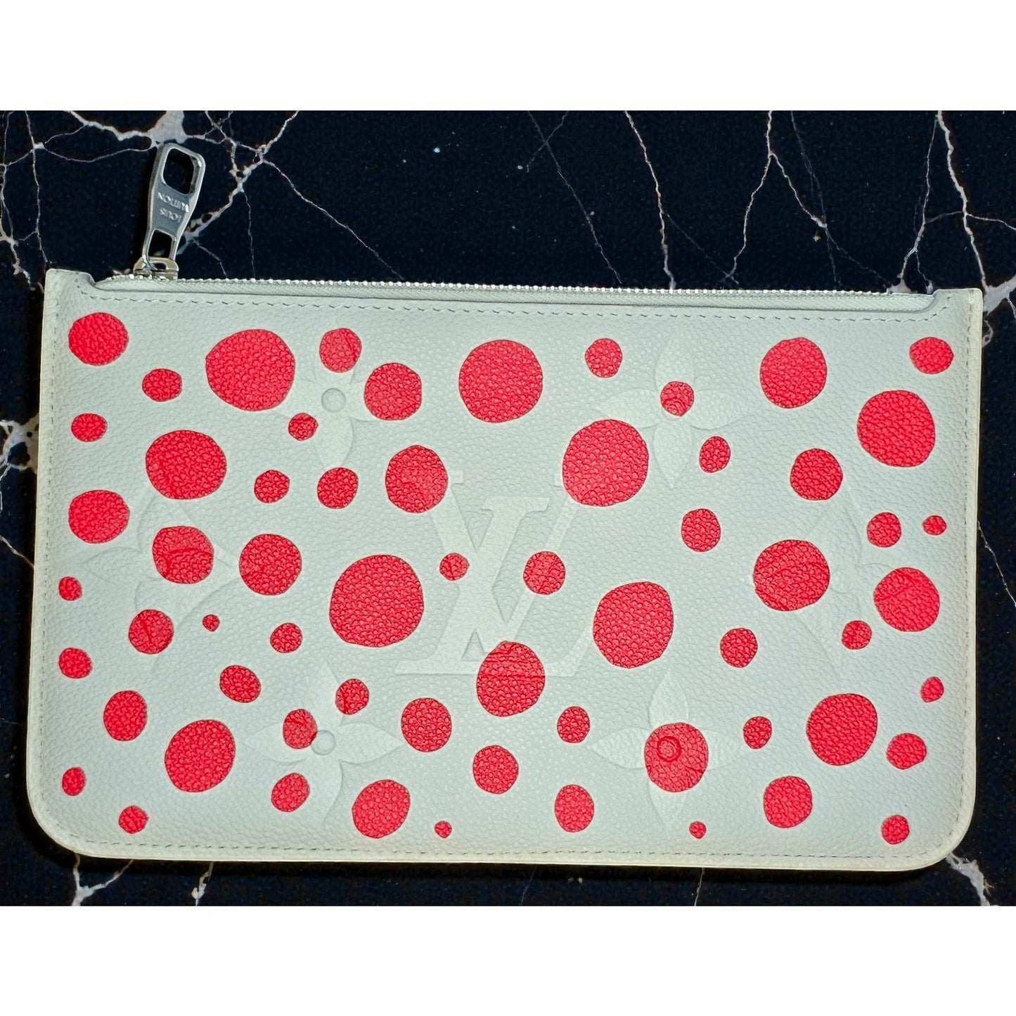 Louis Vuitton Yayoi Kusama Monogram Empreinte Neverfull Red Dots Pouch