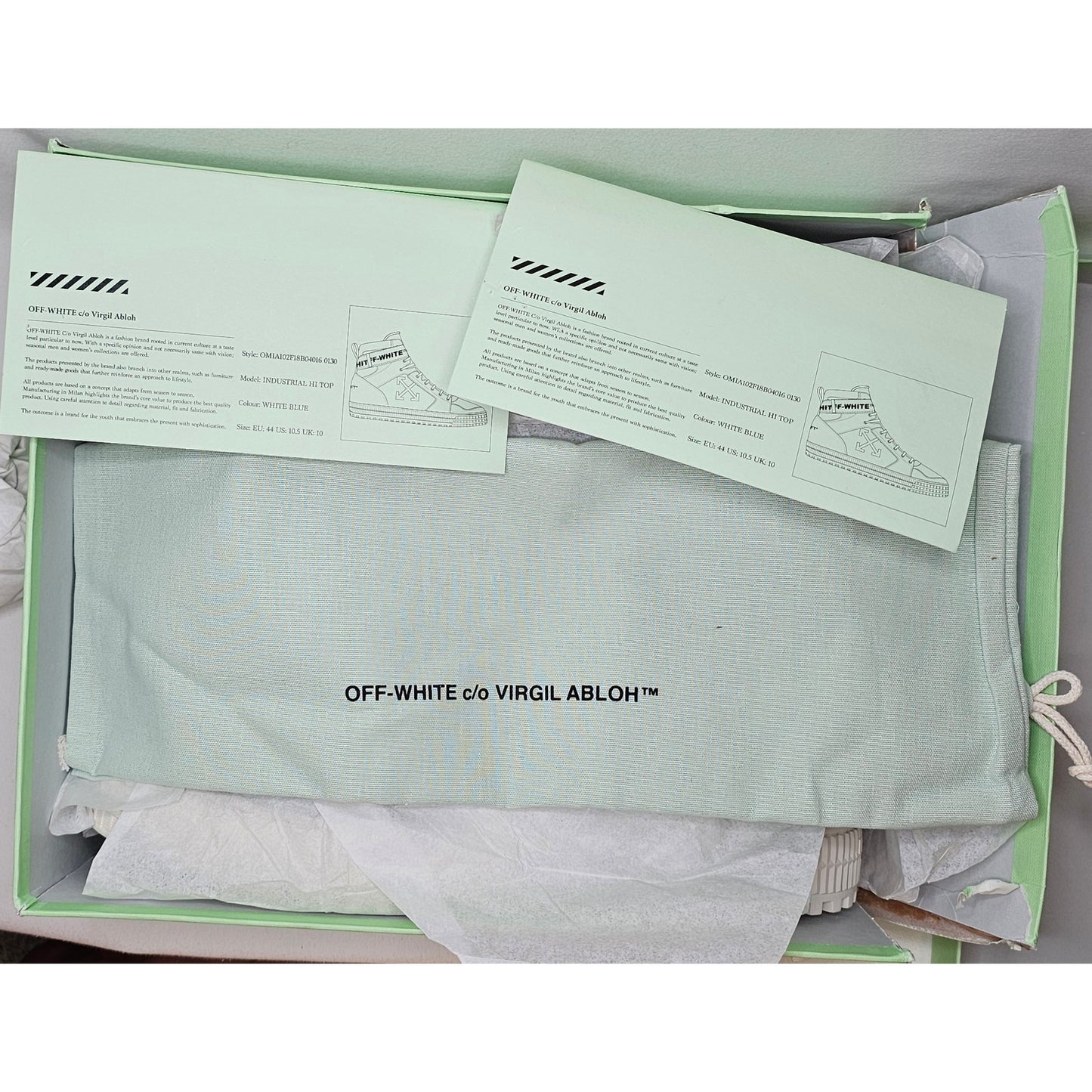 Off-White White c/o VIRGIL ABLOH Canvas and Leather Industrial High Top