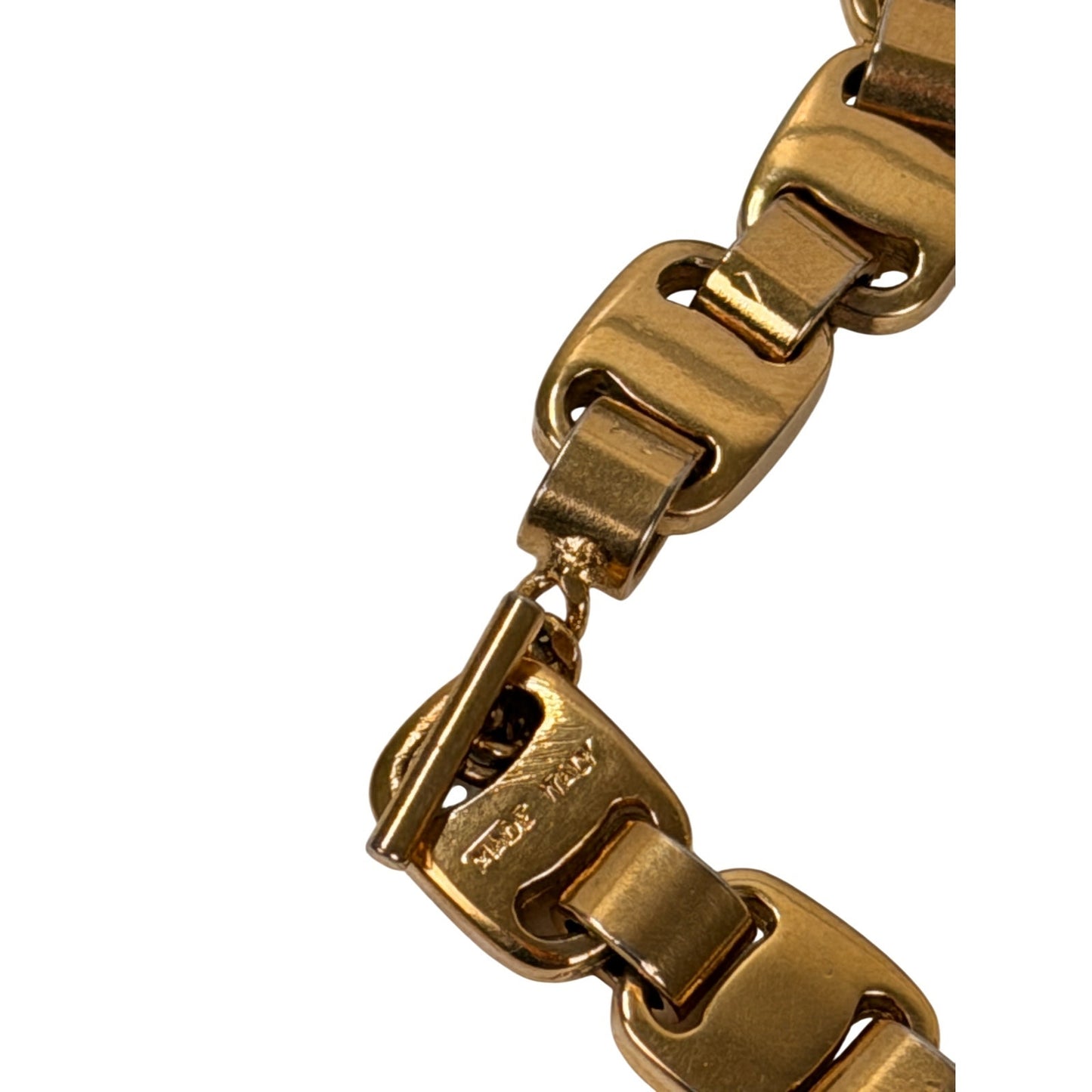Salvatore Ferragamo Gold Plated Chain Vintage Necklace