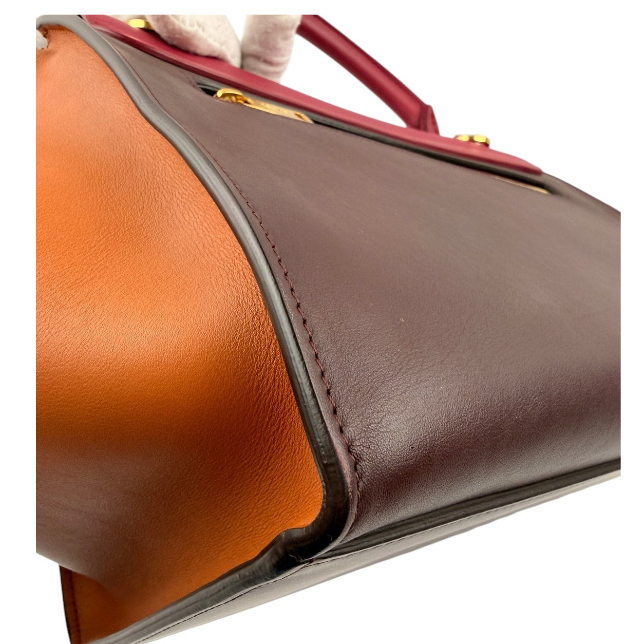Celine Tri Color Leather Medium Trapeze Bag (orchid)
