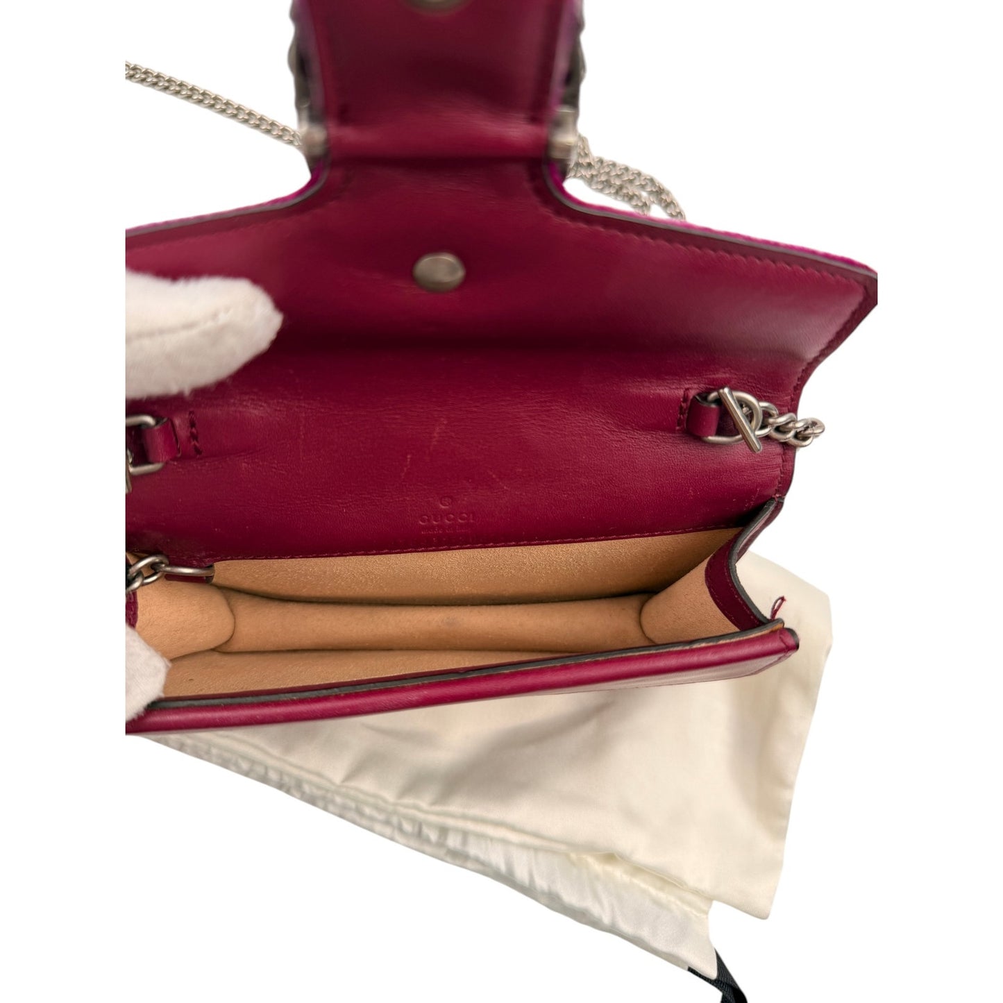 Gucci Purple Super Mini Velvet Dionysus Crossbody Bag