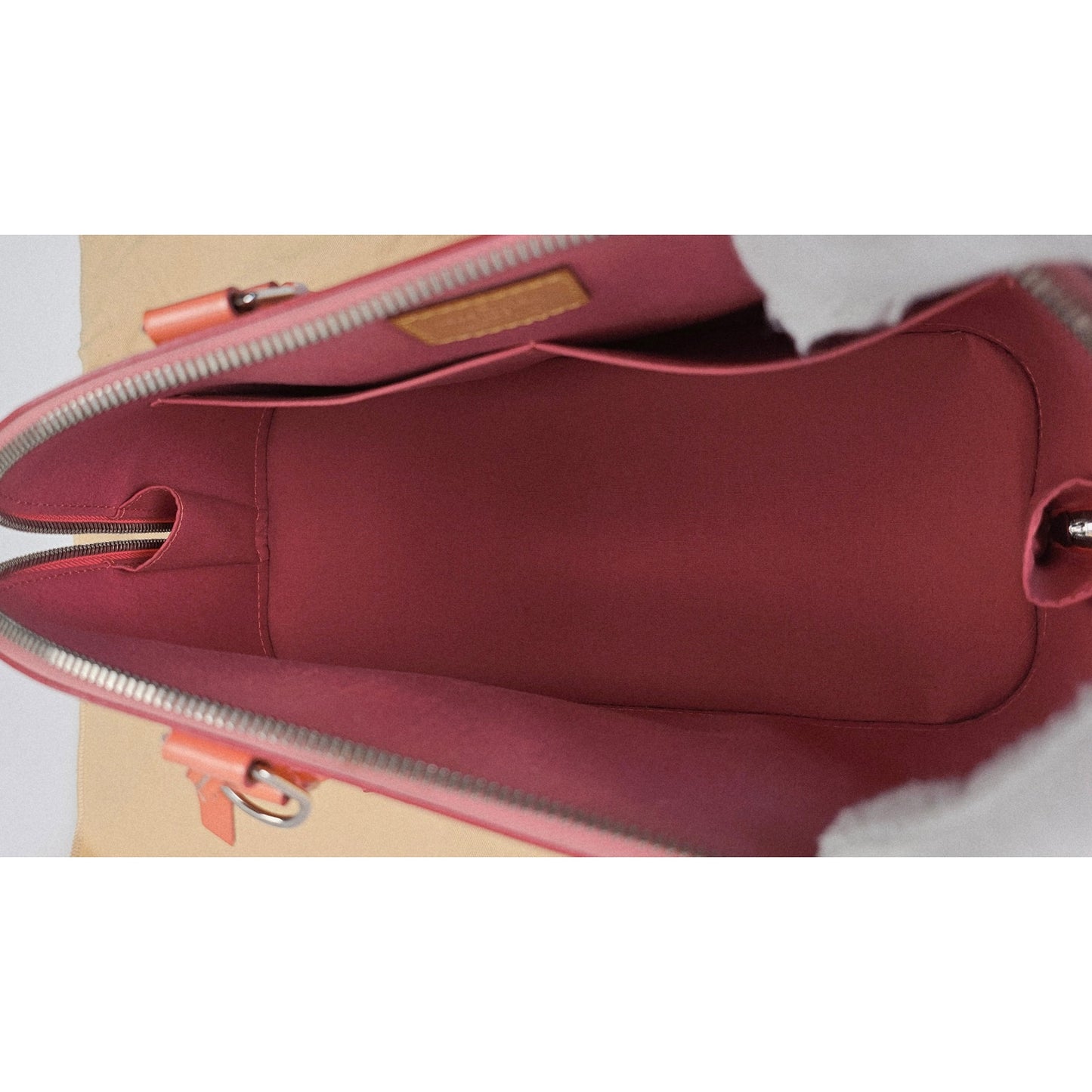 Louis Vuitton Rose Litchi Monogram Vernis Alma PM Bag