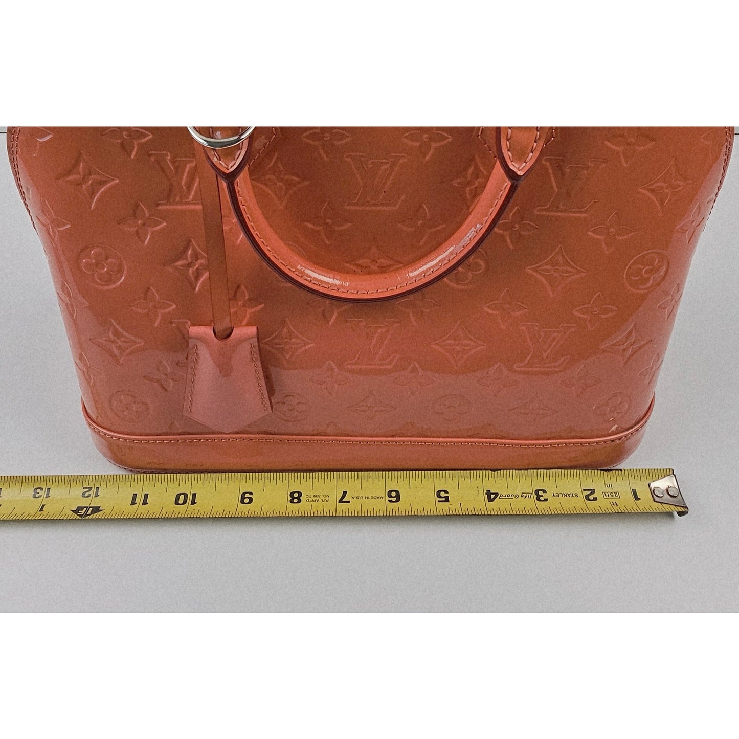 Louis Vuitton Rose Litchi Monogram Vernis Alma PM Bag