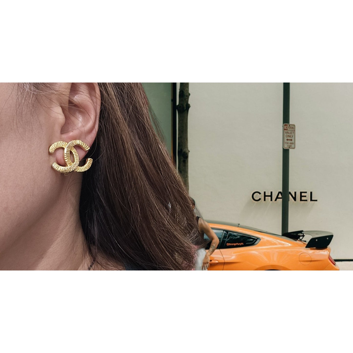 Chanel 1993 Ridged CC Clip-On Earrings