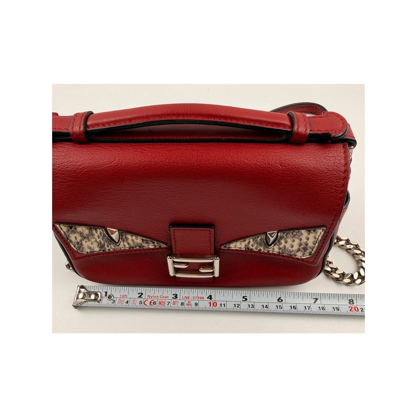 Fendi Micro Monster Baguette Bag red