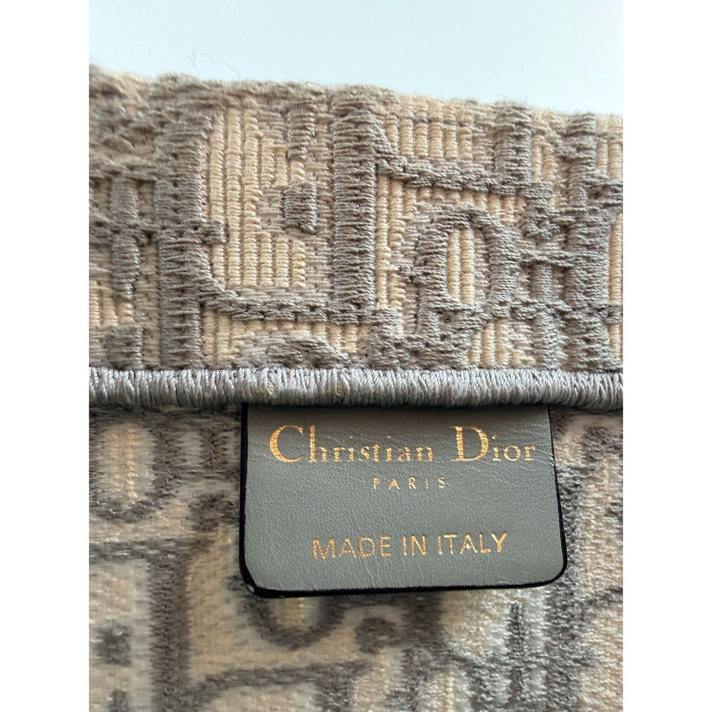 Christian Dior Gray Oblique Medium Book Tote