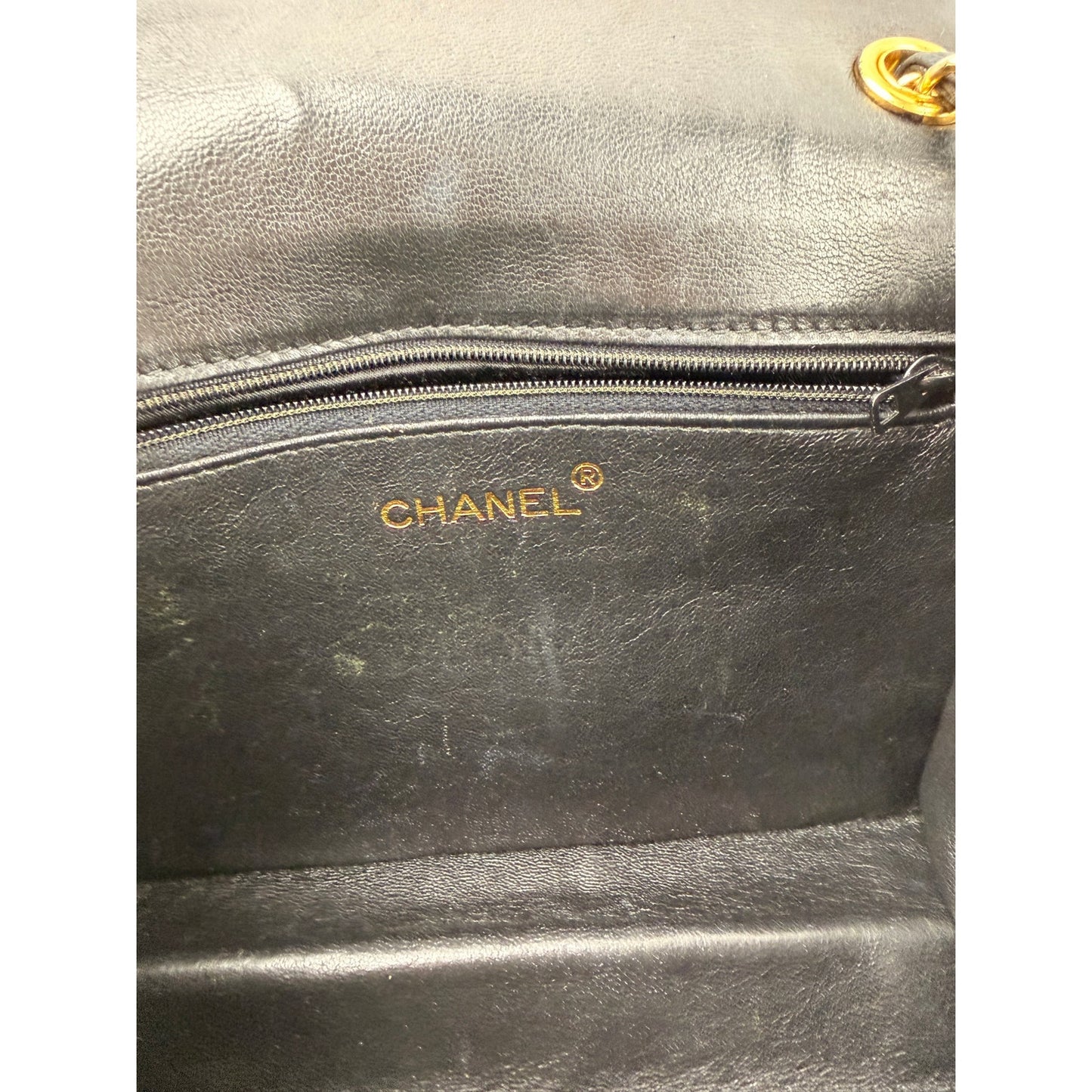 Chanel Lambskin Quilted Timeless CC Small Single Flap Black