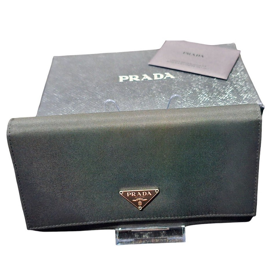 Prada Tesstuto Black Nylon Wallet