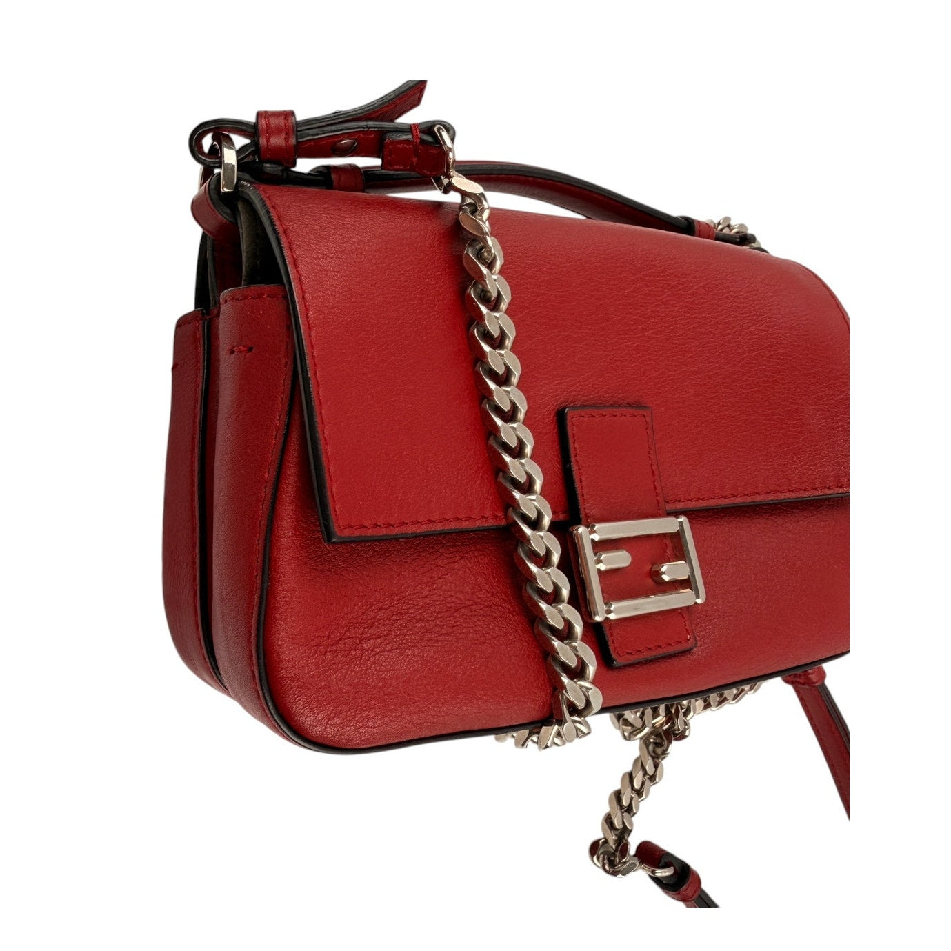 Fendi Micro Monster Baguette Bag red