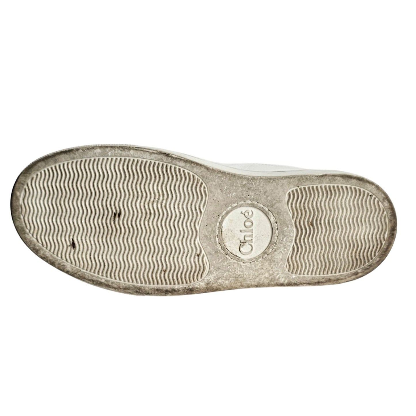 Chloé Lauren logo-strap leather slip-on sneaker Size 35