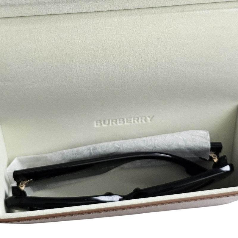 Burberry BE4410 square-frame sunglasses in black acetate with dark grey gradient lenses
