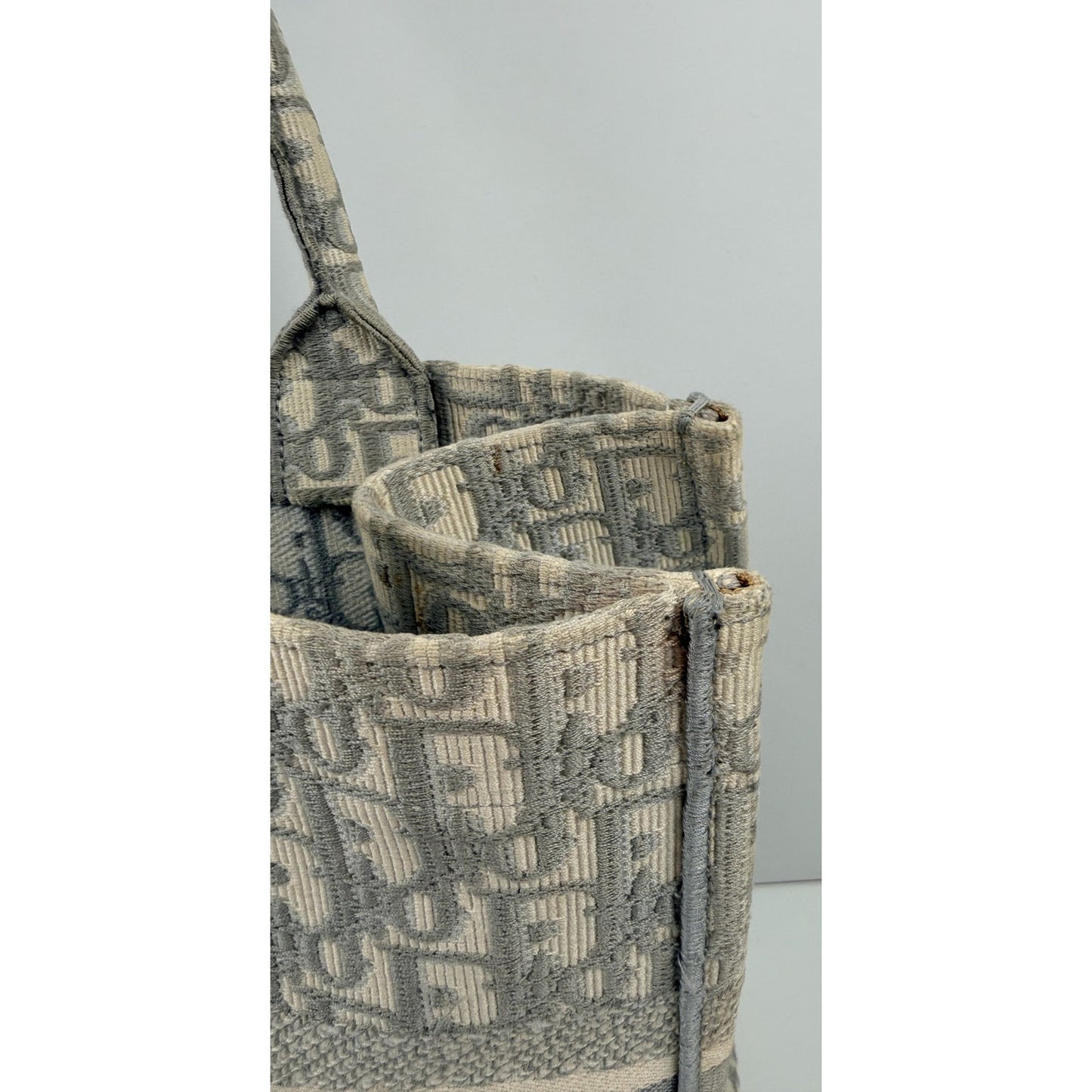 Christian Dior Gray Oblique Medium Book Tote