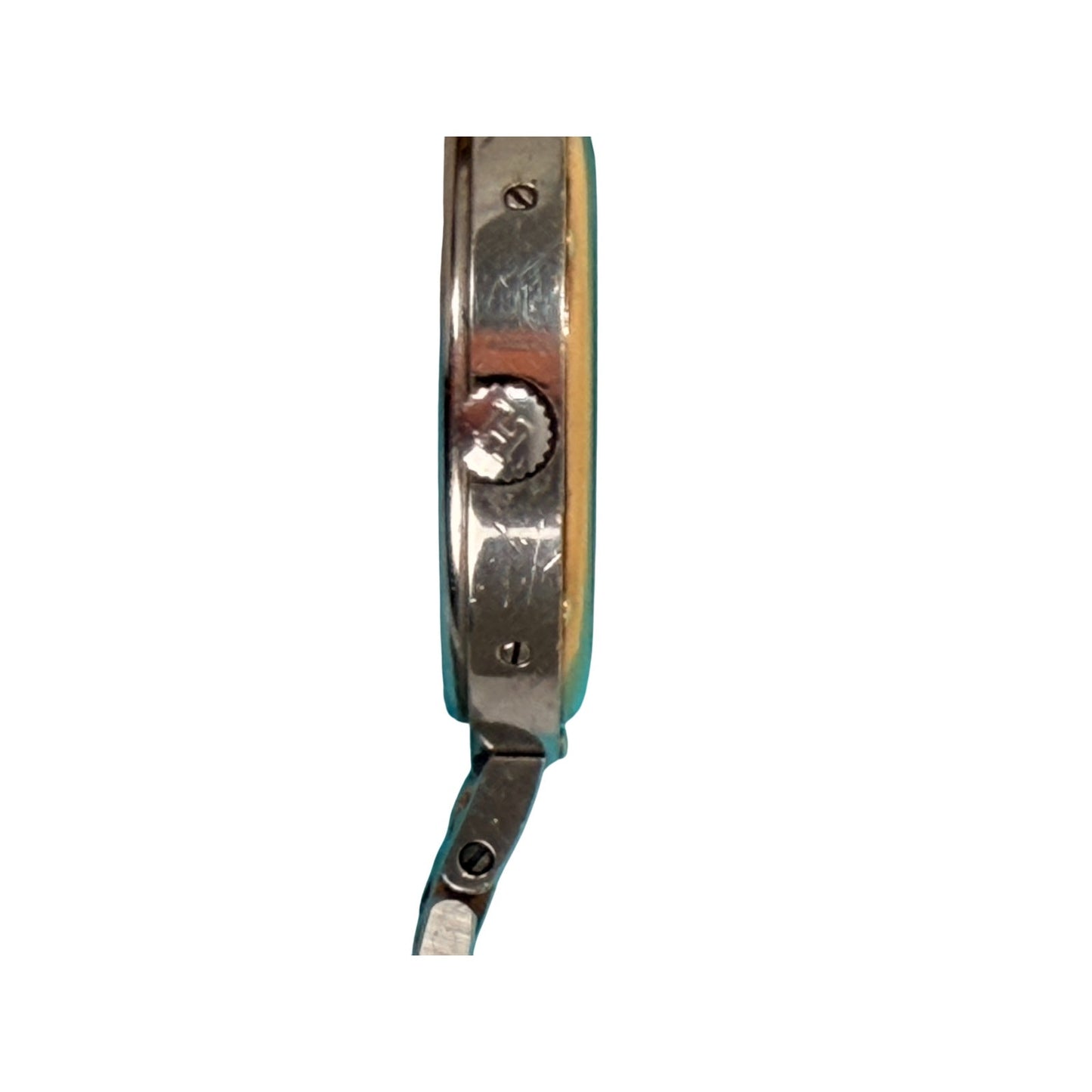Hermès Clipper vintage two-tone watch H-link stainless steel and gold-plated bracelet