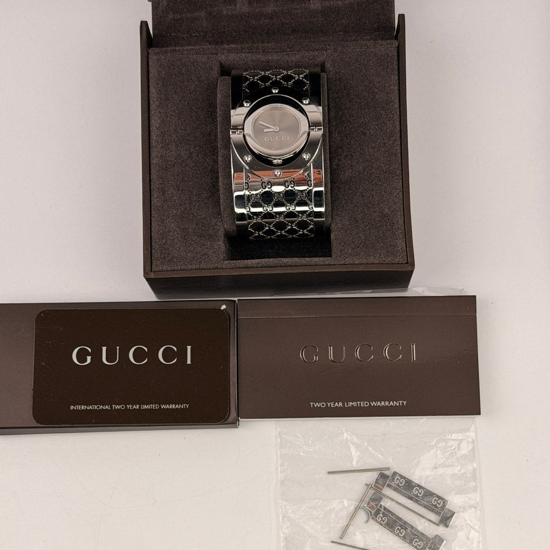 Gucci Stainless Steel 33mm Twirl Quartz Watch Brown