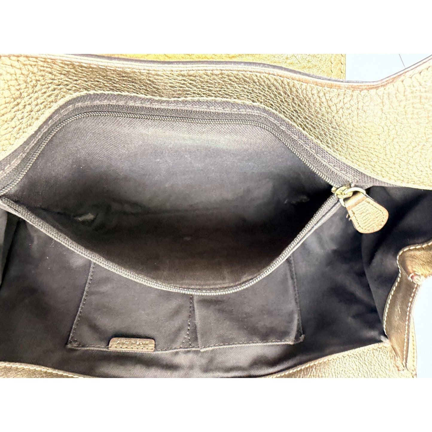 Burberry Burberry Haymarket Check Gold Coated Canvas Shoulder Bag
