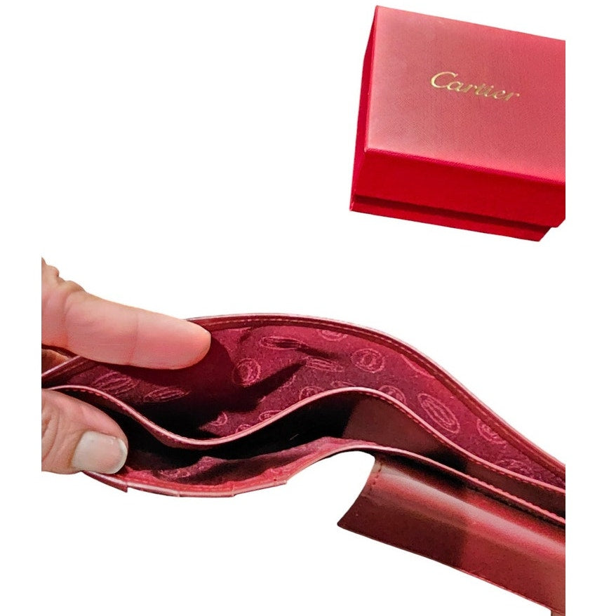 Cartier Bifold Wallet Vintage Must de Cartier Bordeaux