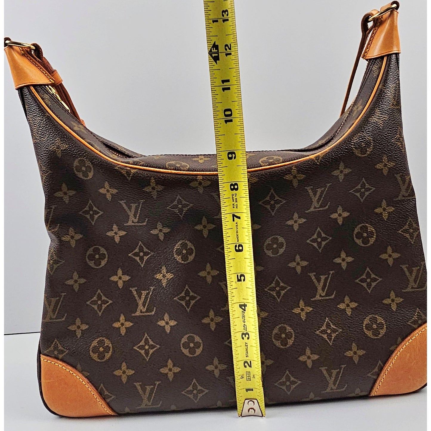 Louis Vuitton Monogram Boulogne 35 Shoulder Bag Brown