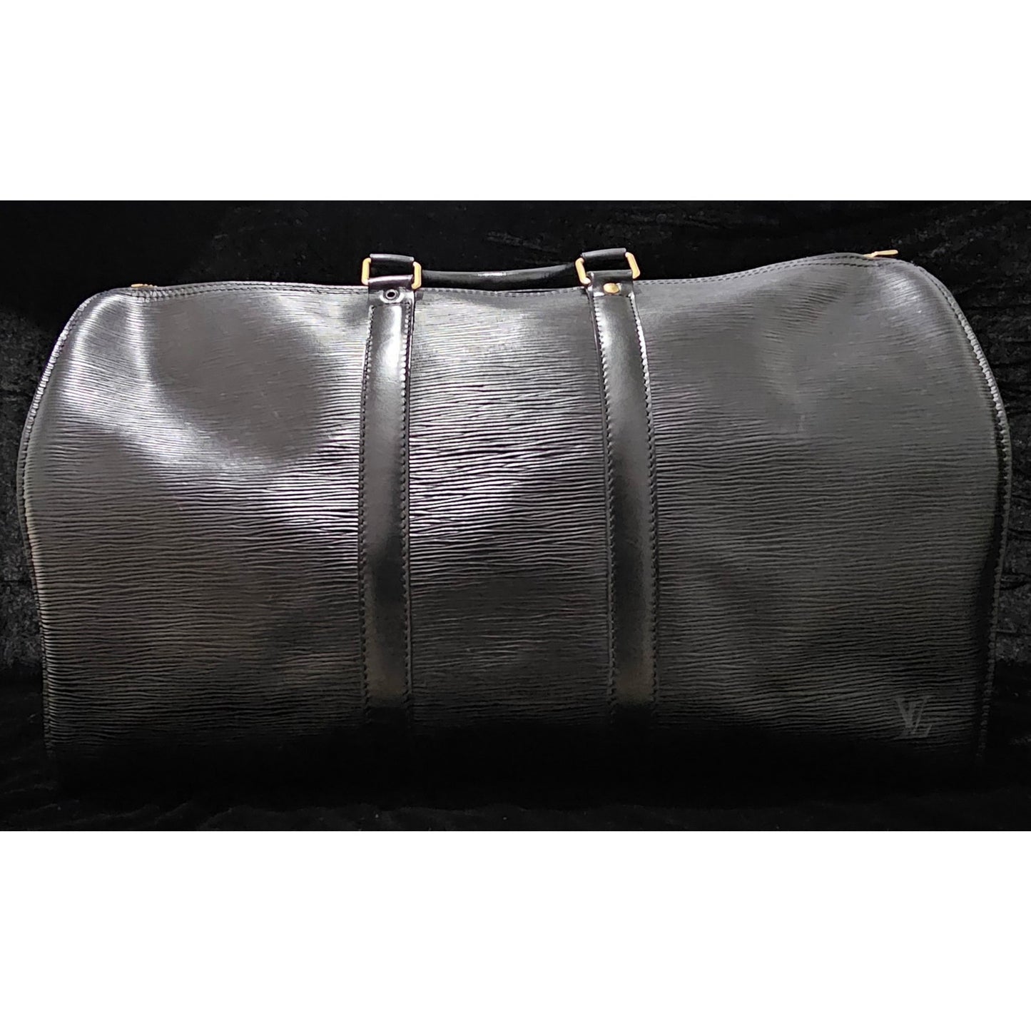 LOUIS VUITTON Epi Keepall 45 Boston Bag Black