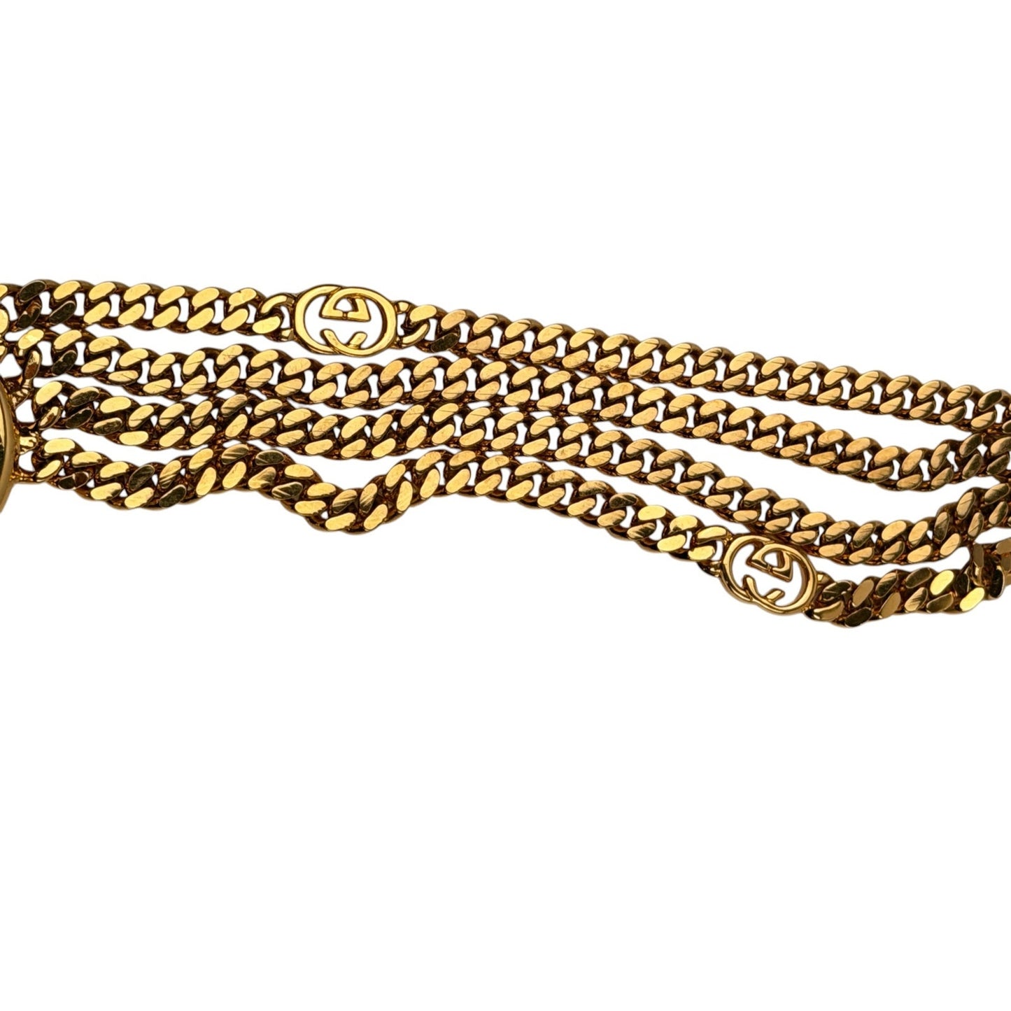 Gucci Vintage Multi Chain GG Gold Belt/Necklace Gold Plated