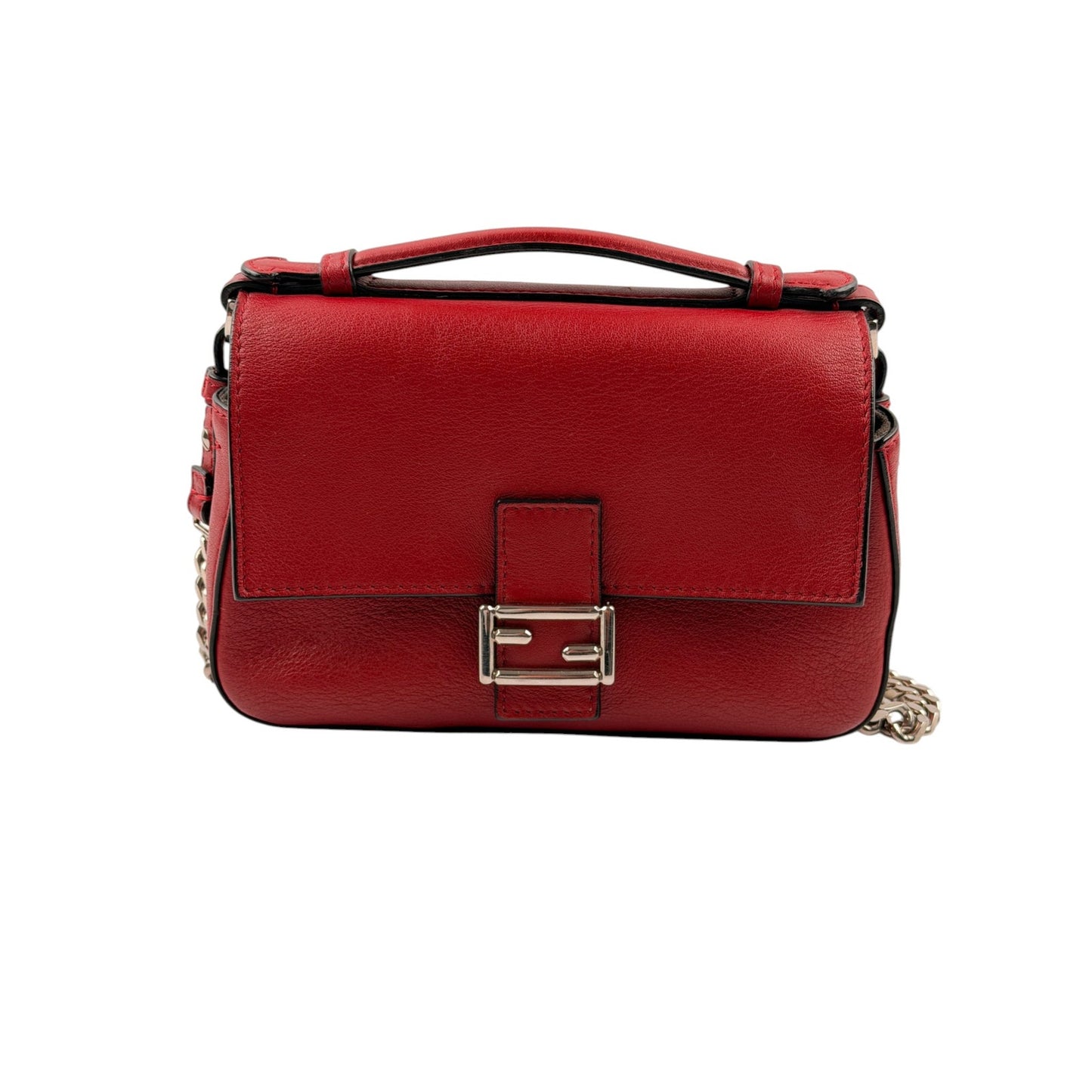 Fendi Micro Monster Baguette Bag red