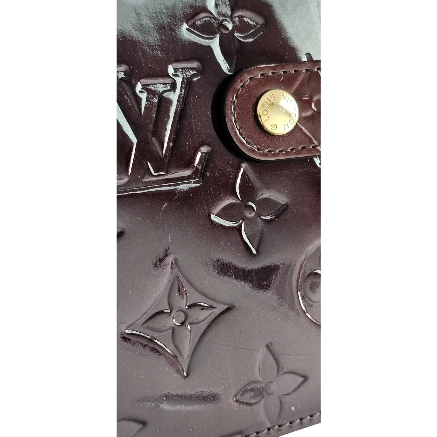 Louis Vuitton Monogram Vernis Agenda PM day planner cover in the color Amarante