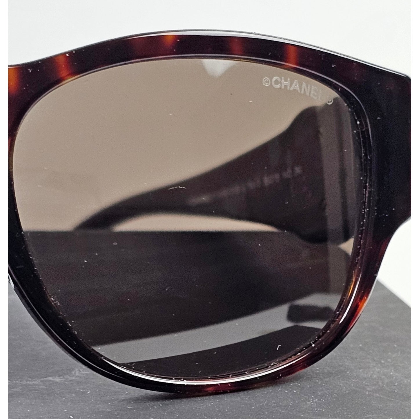 CHANEL Rectangle DARK HAVANA BROWN Sunglasses