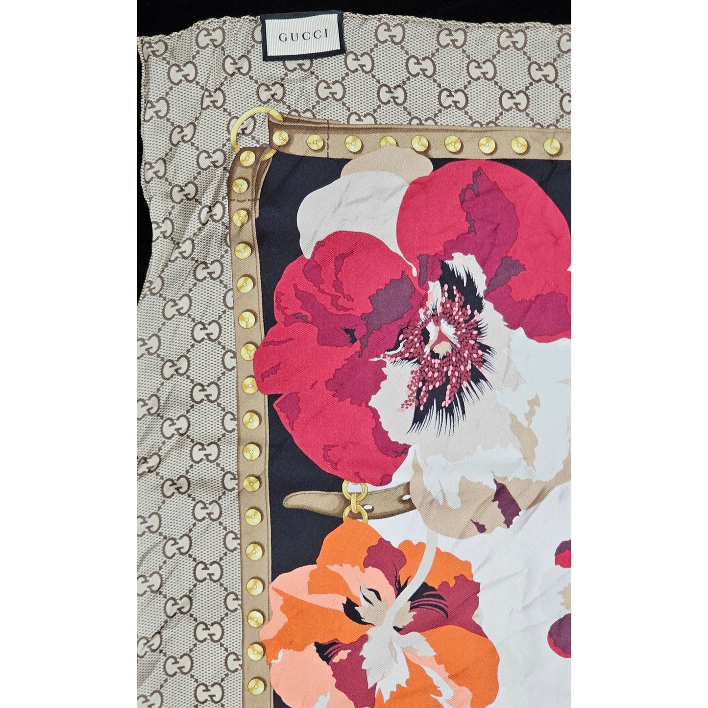 GUCCI Floral Silk Scarf