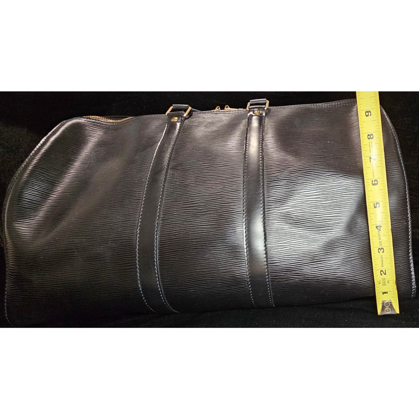 LOUIS VUITTON Epi Keepall 45 Boston Bag Black