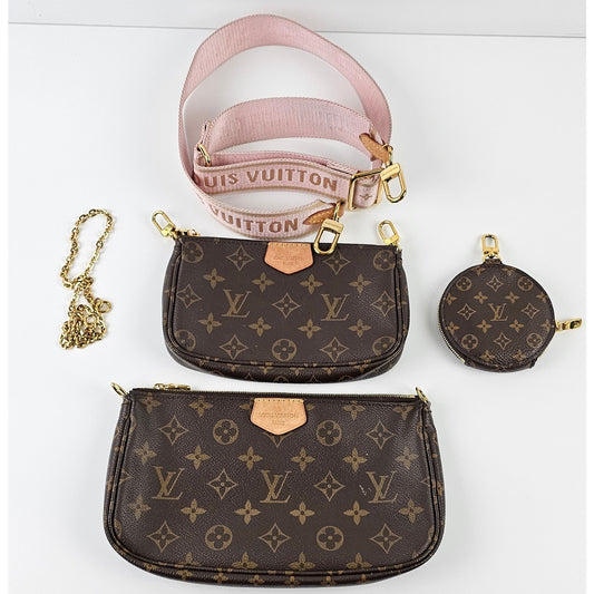 Louis Vuitton  Monogram Multi Pochette Accessories Rose Clair