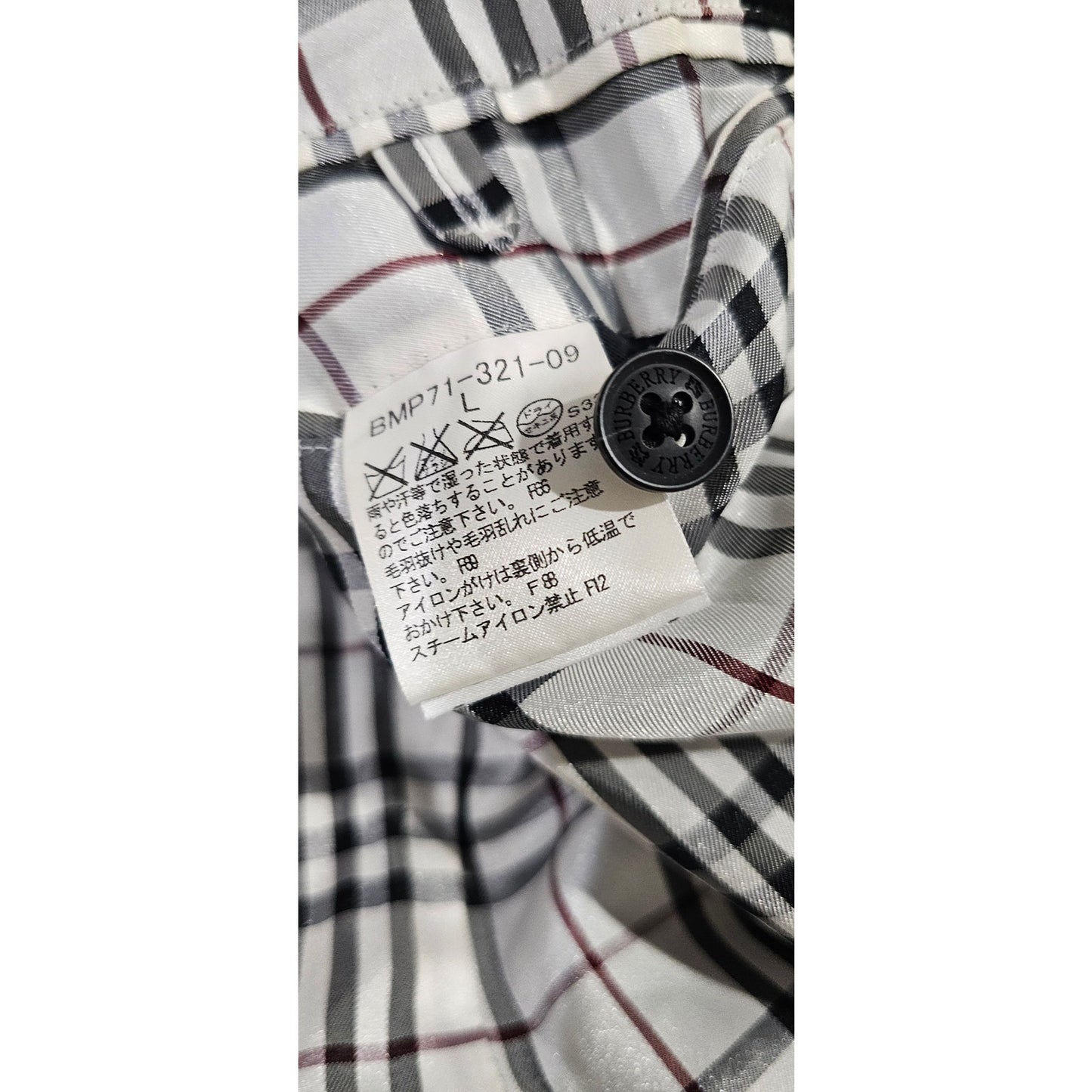 BURBERRY BLACK LABEL Velvet Napoleon Pea Coat Silver Button Men's