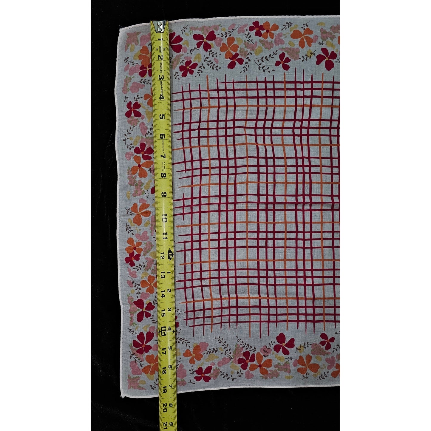 Burberry Vintage Floral Handkerchief 19 x 19 inches