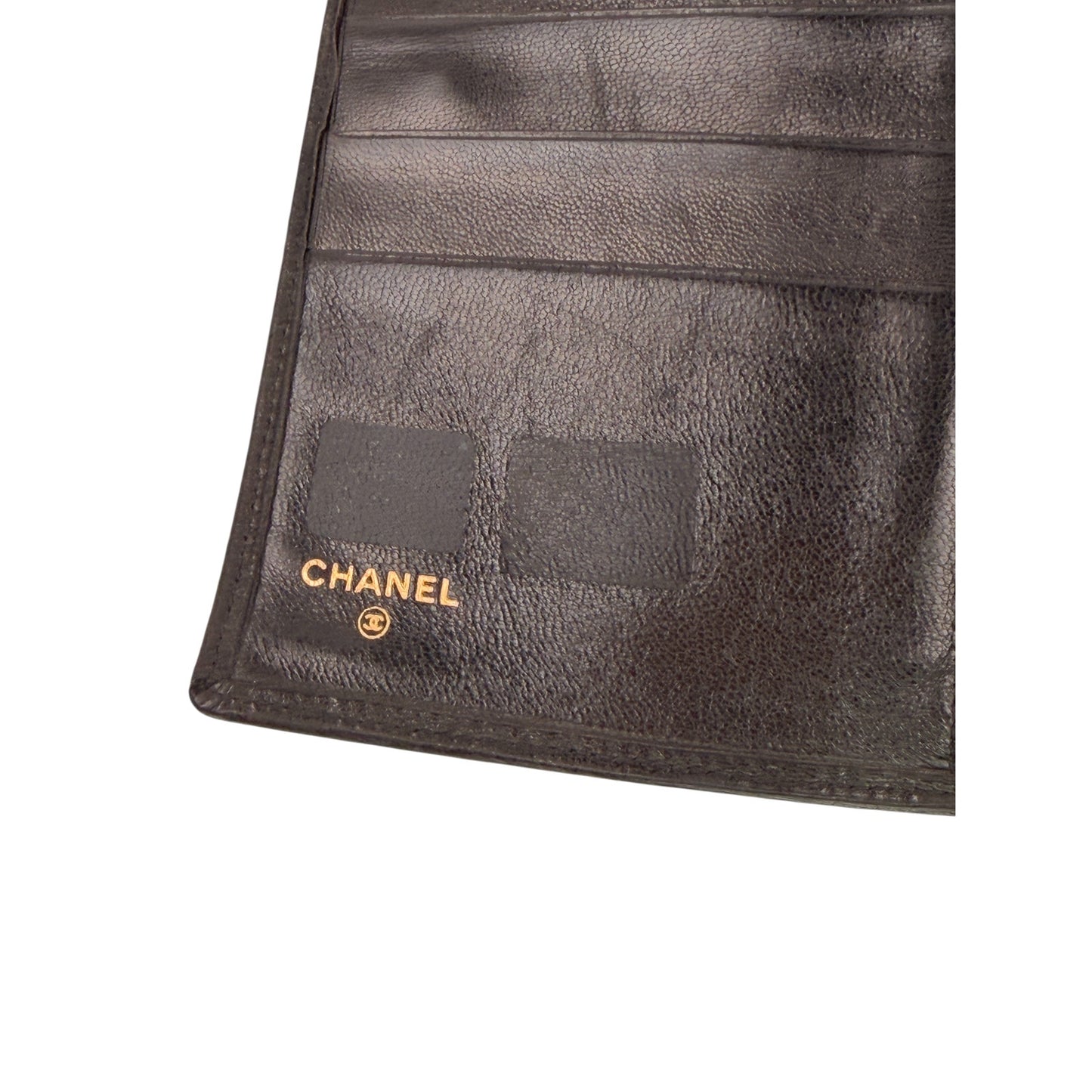 Chanel Black Quilted Lambskin Leather Long French Purse Wallet