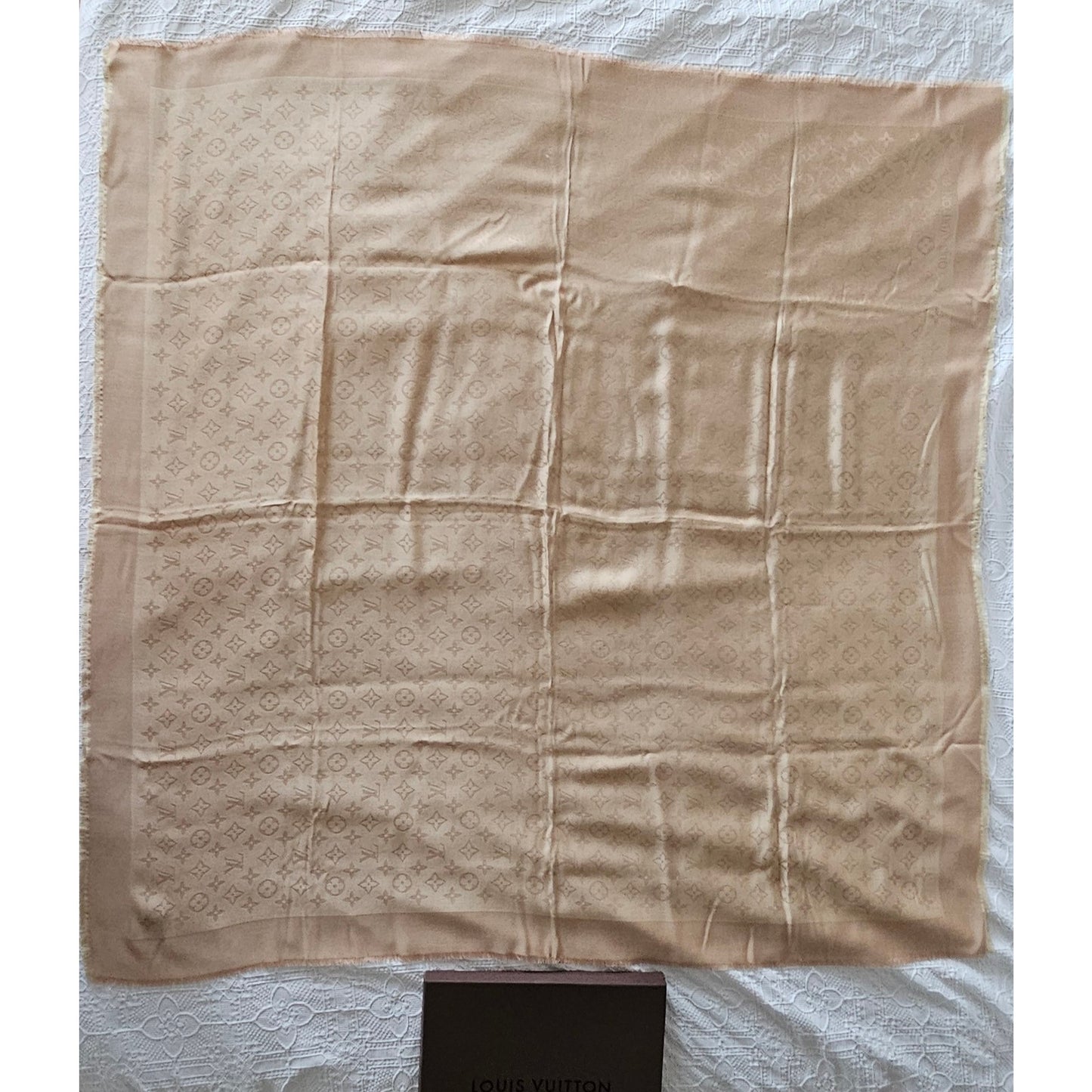 Louis Vuitton Silk Wool Monogram Shawl