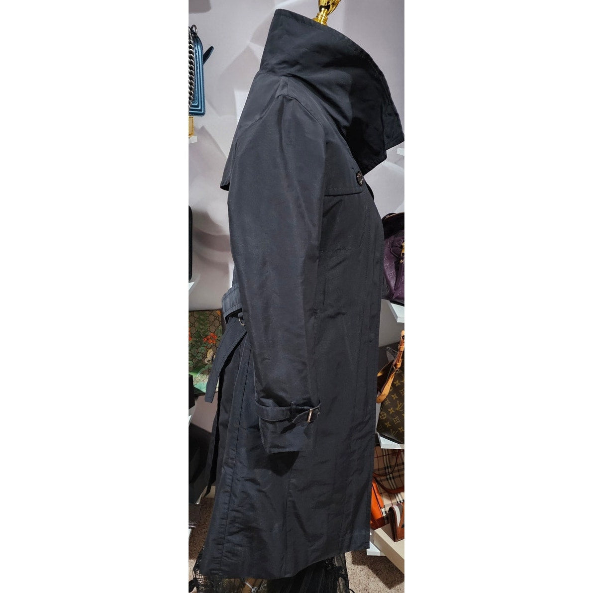 Burberry Belted Trench Coat with Nova Check Lining & Detachable Vest