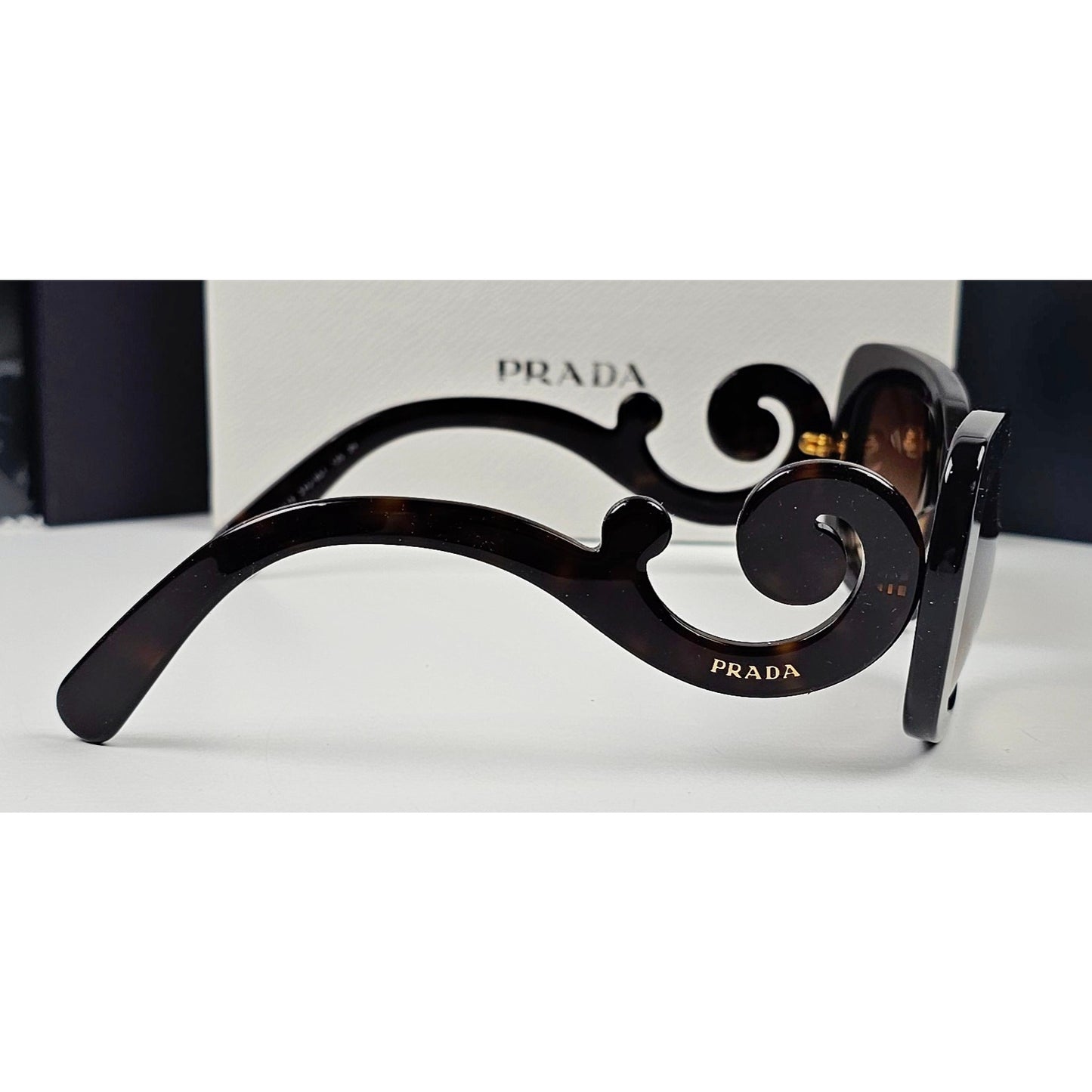 Prada Sunglasses Baroque Swirl Brown Square