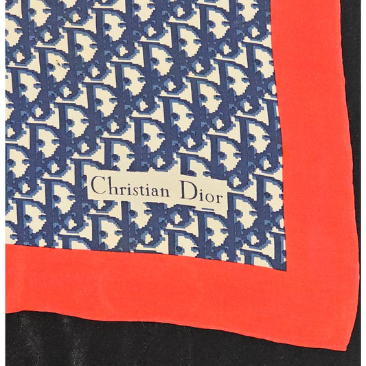 Vintage Christian Dior Trotter Monogram Silk Scarf
